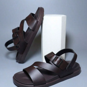 Men's Brown Sandals (Pure Leather)